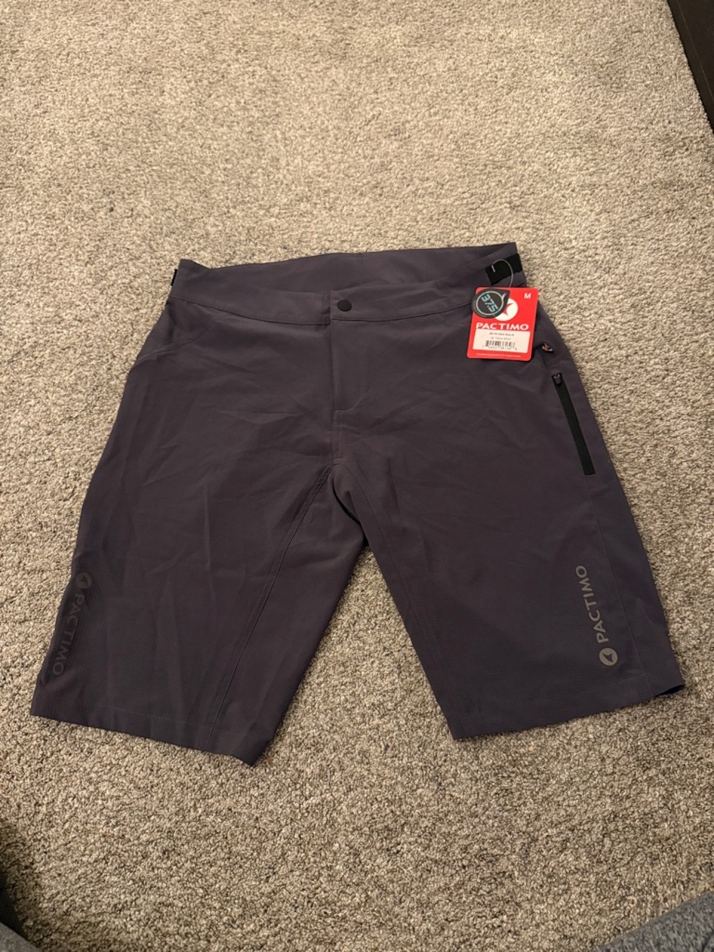 Pactimo Men's Dark Gray Tellus Shorts Athletic Medium NEW